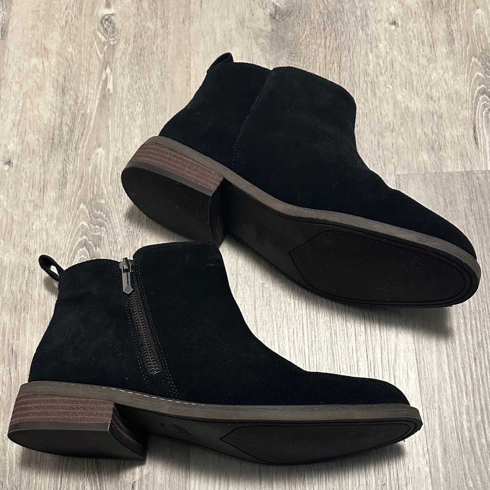Crown Vintage Black Suede Ankle Boots